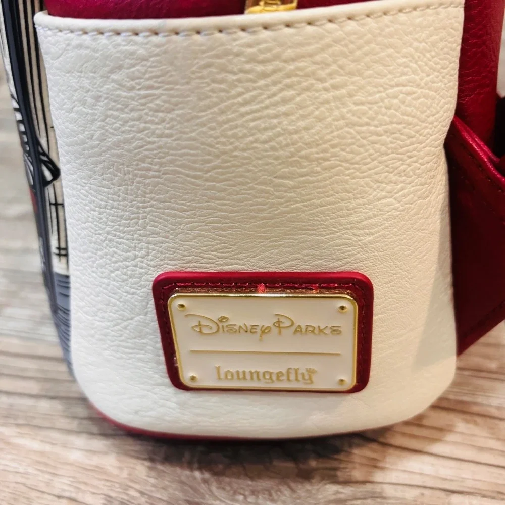 Disney Parks Loungefly Pirates of  Caribbean Jail Scene Mini Backpack Red White